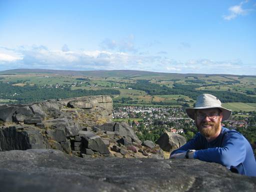 09_36-1.jpg - On Ilkley Moor (with hat) with Cow and Calf behind.